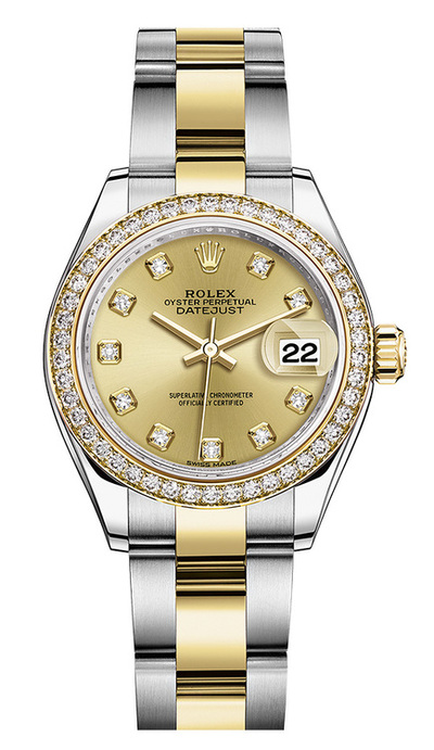 Rolex Lady Datejust 279383cdo - Champagne Diamond Dial Automatic Watch (beige, arb6742)