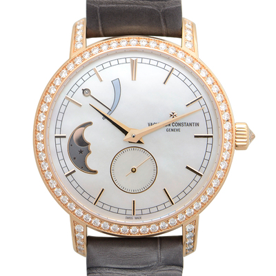 Vacheron Constantin 83570/000R-9915 Traditionnelle Moon Phase Mother of Pearl Dial Ladies Watch (blue, arb7999)