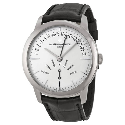 Vacheron Constantin Patrimony Retrograde Day-Date Automatic Mens Watch Silver Dial 86020000G-9508 (black, arb8006)