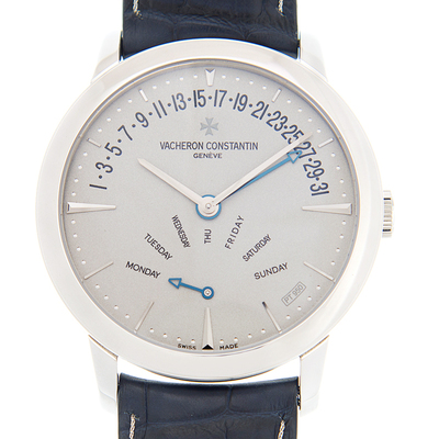 Vacheron Constantin Patrimony Traditionelle Silver Dial Watch - Automatic Movement Calibre 2460 R31R7/2, 42.5mm 86020000P9345 (blue, arb8007)