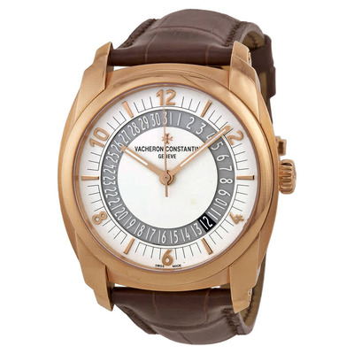 Vacheron Constantin Quai De L'ile Silver Dial Brown Leather Mens Watch Model 86050/000r-i0p29 (brown, arb8009)