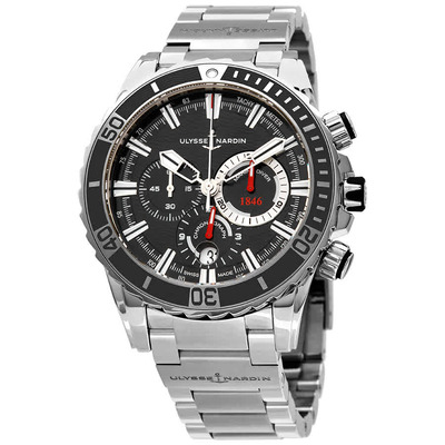 Ulysse Nardin UN150 Diver Chronograph Automatic Mens Watch Black Dial 1503-151-7M/92 (black, arb5615)