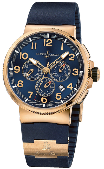 Ulysse Nardin 1506-150LE-3/63-VB Maxi Marine Chronograph: Men's Watch, Blue Dial, Automatic Movement (blue, arb5616)