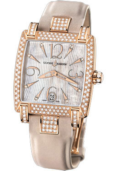 Ulysse Nardin Caprice Honey Mother of Pearl Satin Straps Automatic Ladies Watch 136-91AC-695 (arb5609)