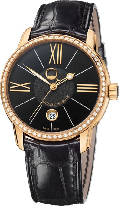 Ulysse Nardin Classico Luna Mens Automatic Watch - 8296-122B-2-42 (black, arb8089)