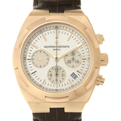 Vacheron Constantin Overseas Silver Dial Automatic Mens Chronograph Watch 5500V/000R-B074 (brown, arb6993)