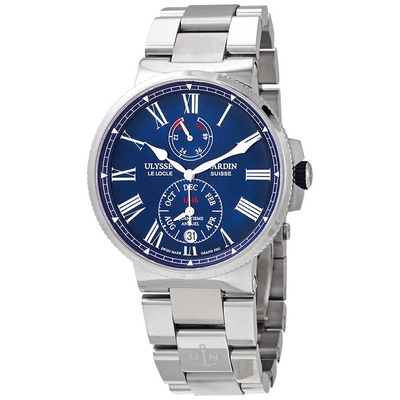 Ulysse Nardin Marine Chronometer Annual Calendar Automatic Blue Dial Mens Watch 1133-210-7M/E3 (blue, arb8017)