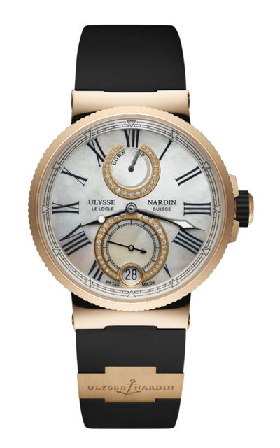 Ulysse Nardin Marine White Mother of Pearl Dial Automatic Ladies Watch - Ref: 1182-160-3/490 (black, arb8018)