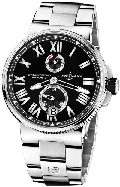 Ulysse Nardin Marine Black Dial Stainless Steel Automatic Mens Watch 1183-122-7M-42 (black, arb8023)
