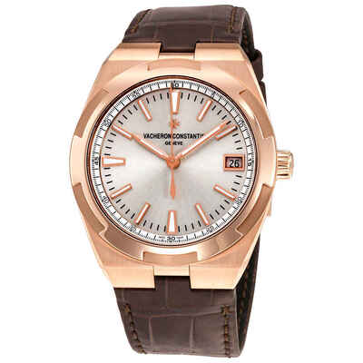 Men's Watch Vacheron Constantin Overseas Automatic Silver Dial Rose Gold Case Model:4500V/000R-B127 (brown, arb6986)