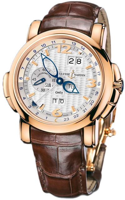 Ulysse Nardin GMT Perpetual Silver Dial Mens Watch (Model: 326-60/60) (blue, arb7966)