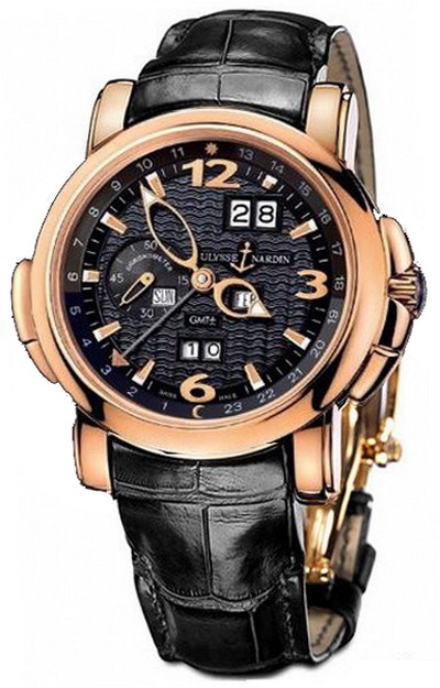 Ulysse Nardin GMT Perpetual Black Dial Mens Watch 326-60/62 (black, arb7967)