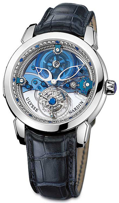 Ulysse Nardin Royal Blue Tourbillon Platinum Mens Watch 799-80 (black, arb7978)