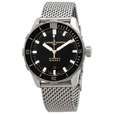 Ulysse Nardin 8163-175-7MIL/92 Diver Automatic Mens Watch, Black Dial (black, arb8082)