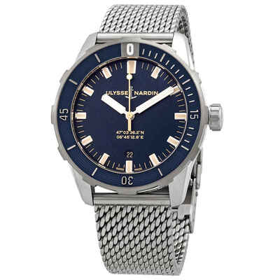 Ulysse Nardin Diver Automatic Blue Dial Mens Watch Model: 8163-175-0/93 8163-175-7MIL/93 (blue, arb8083)