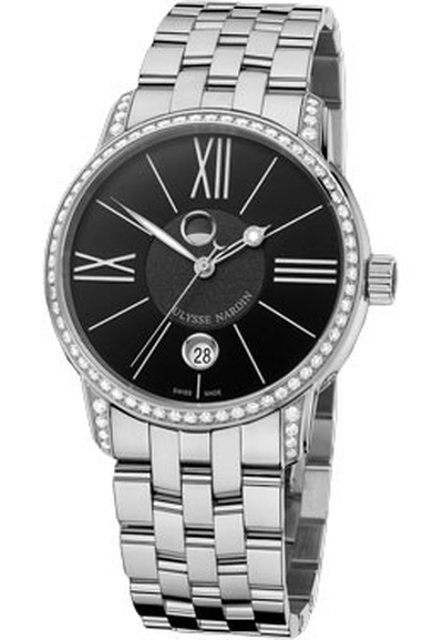Ulysse Nardin Classico Luna Black Dial Diamond Mens Watch 8293-122B-7-42 (black, arb8086)