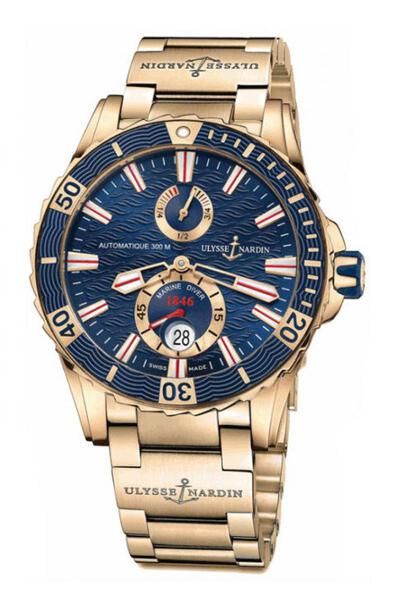 Ulysse Nardin Maxi Marine Diver Blue Dial Mens Watch: 266-10-8M/93 (blue, arb6962)