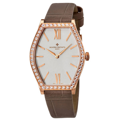 Vacheron Constantin Malte Silver Dial 18K Rose Gold Diamond Ladies Watch 25530000R-9742 (beige, arb8108)