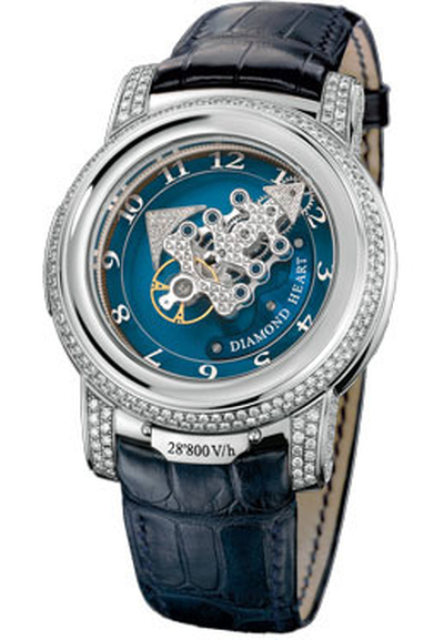 Ulysse Nardin Freak 28'800 V/h Diamond Heart Blue, Platinum Case With Diamonds Dial, Automatic Mens Watch 029-80 (black, arb8015)
