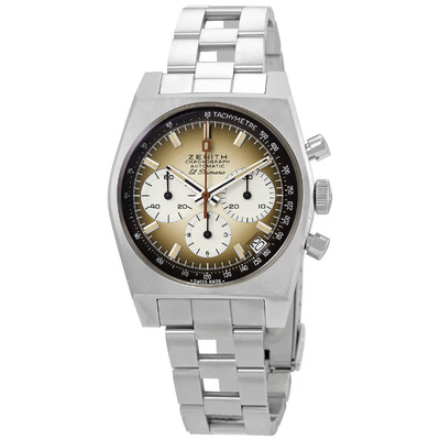 Zenith Chronomaster Revival A385 Mens Automatic Chronograph - Reference 03.A384.400/385.M385 (brown, arb8288)
