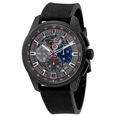 Zenith El Primero Automatic Skeleton Dial Rubber Strap Watch 10.2260.4052W/98.R573 (black, arb8289)