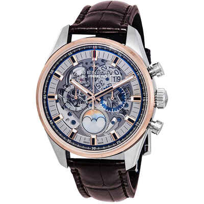 Zenith Chronomaster El Primero Grande Date Full Open Moon Phase Mens Watch - 51.2530.4047/78.c810 (brown, arb8246)