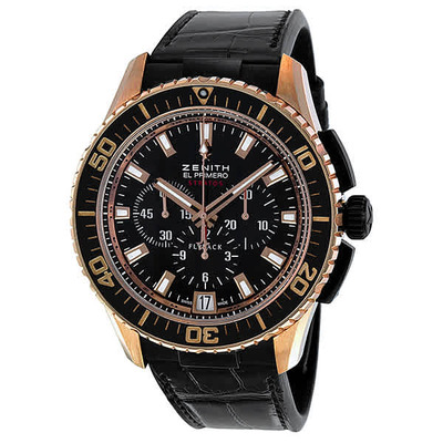 Men's Zenith El Primero Stratos Flyback Chronograph Watch - 862060405/23C714 86.2060.405/23.C714 (black, arb8248)