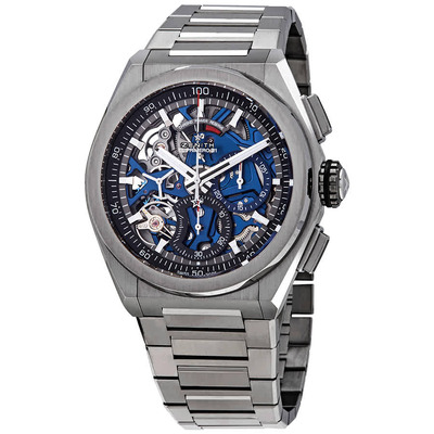 Zenith Defy El Primero 21 Mens Chronograph Automatic Blue Skeletal Dial Watch - Article: 95.9002.9004/78.M9000 (blue, arb8260)