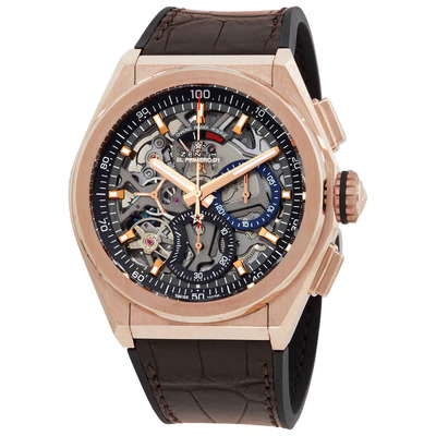 Zenith Defy El Primero 21 Chronograph Automatic Skeletal Dial Mens Watch, Ref: 18.9000.9004/71.r585 (black, arb8213)