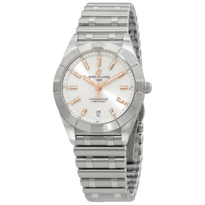 Breitling Quartz Diamond White Dial Ladies Watch A77310101A3 A77310101A3A1 (arb1728)