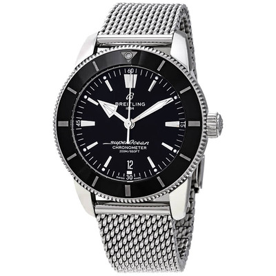 Breitling Superocean Heritage II AB2030121B1A1 Automatic Chronometer Mens 44mm Black Dial Stainless Steel Mesh Bracelet (black, arb1773)