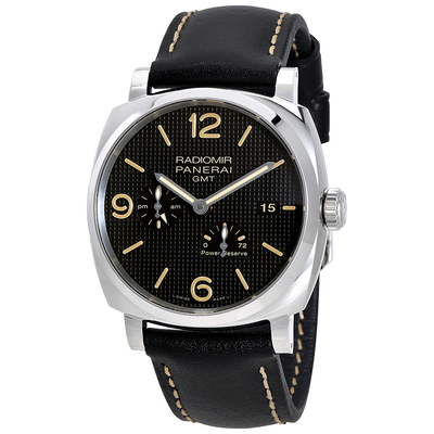 Pre-owned Panerai Radiomir 1940 GMT Black Dial Mens Watch PAM00628 PAM 00628 (black, arb5954)