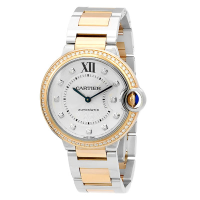 Cartier Ballon Bleu Automatic Diamond Silver Dial Ladies Watch W3BB0024 (blue, arb1975)