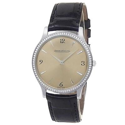 Pre-Owned Jaeger-LeCoultre Master Ultra Thin Ivory Dial Mens Watch Q1458401 (black, arb3386)