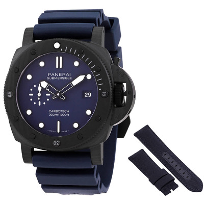 Panerai Submersible Automatic QuarantaQuattro Carbotech Blu Abisso Mens Watch PAM01232 (black, arb3943)