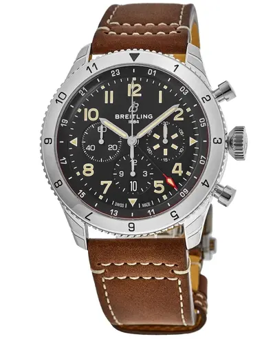 AB04453A1B1X1: Breitling Super Avi B04 Chronograph GMT 46mm P-51 Mustang Black Dial (black, arb11477)
