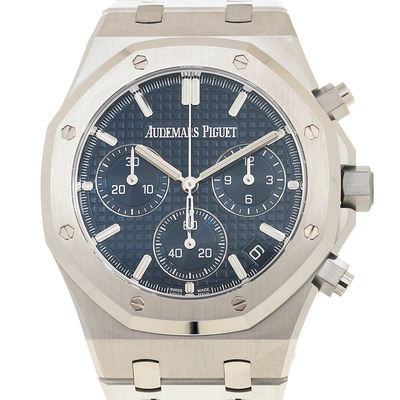 AP 50th Anniversary Royal Oak Chronograph Automatic Blue Dial Mens Watch Audemars Piguet 26240ST.OO1320ST.01 (blue, arb548)