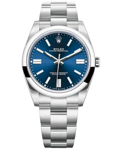 Rolex Oyster Perpetual 41 Blue Dial Steel Men's Watch - M124300-0003 (blue, arb12009)