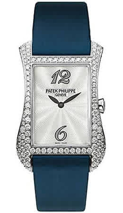Patek Philippe Gondolo Serata 4972G White Gold Diamond Blue Ladies Watch (black, arb4021)