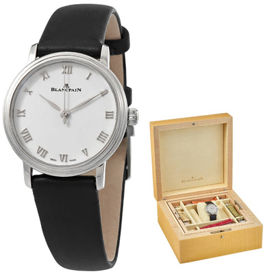 Blancpain Villeret Automatic Silver Dial Ladies Watch 6104 1127 95A (black, arb1522)