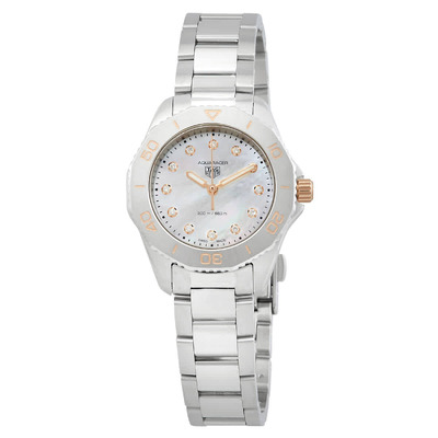 Tag Heuer Aquaracer Quartz Diamond White Mother of Pearl Dial Ladies Watch WBP1450.BA0622 (blue, arb7668)