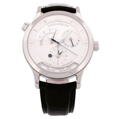 Pre-owned Jaeger-LeCoultre Master Geographic Automatic Silver Dial Mens Watch - 142.8.92 (arb3387)