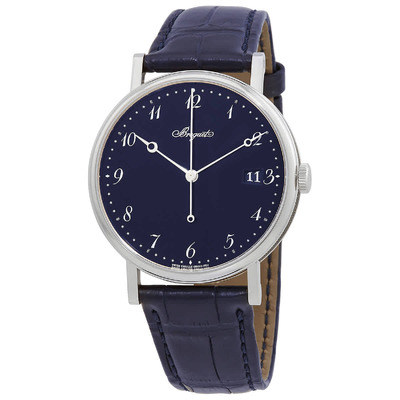 Breguet Classique Mens Automatic Watch 5177bb/2y/9v6 Blue Dial White Gold (blue, arb22977)