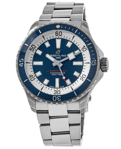 Authentic Breitling Superocean Automatic 42 Blue Dial Steel Men's Watch a17375e71c1a1 (blue, arb11282)
