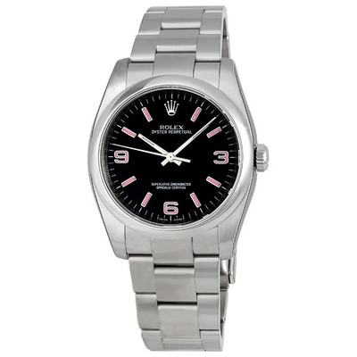 Pre-owned Rolex Oyster Perpetual Black Dial Mens Watch, Ref. 116000bkaps 116000BKAPSO (black, arb5960)