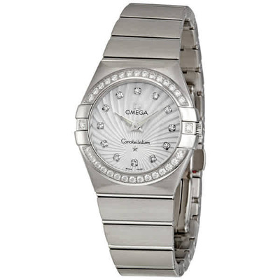 ARTICLE:12315276055002 Omega Constellation Diamond Mother of Pearl Dial Ladies Watch 123.15.27.60.55.002 (arb18965)