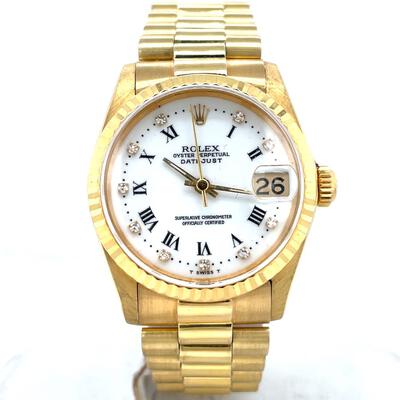 Pre-Owned Rolex Datejust 68278 WDP - Diamond White Dial Automatic Ladies Watch (arb5961)