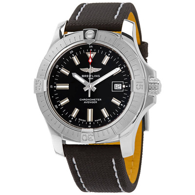 Breitling Avenger 43 Black Dial Mens Automatic Watch A17318101B1X1 (black, arb453)
