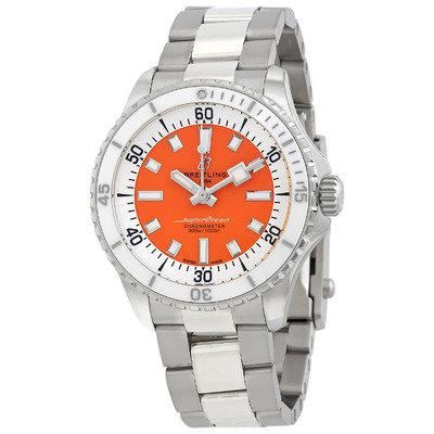 Breitling Superocean Automatic Chronometer Orange Dial Unisex Watch A17377211O1A1 (orange, arb1027)