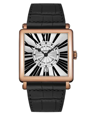 Franck Muller Men's Collection Master Square White Dial 18K Rose Gold Automatic Mens Watch, Model: 6000HSC5N 6000H SC 5N (white, arb11036)
